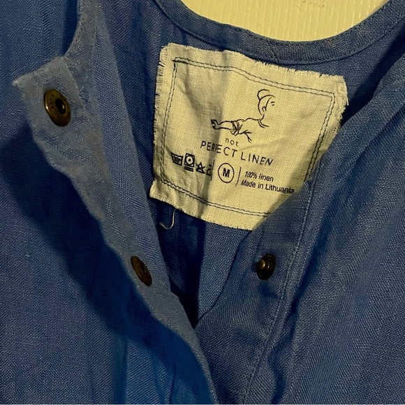 notPERFECTLINEN Cobalt Blue Leila Swing Dress - Picture 2 of 5